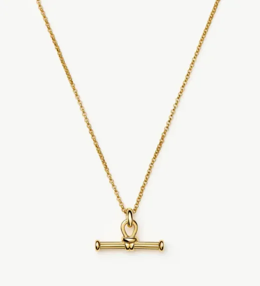 Ridge T Bar Chain Necklace